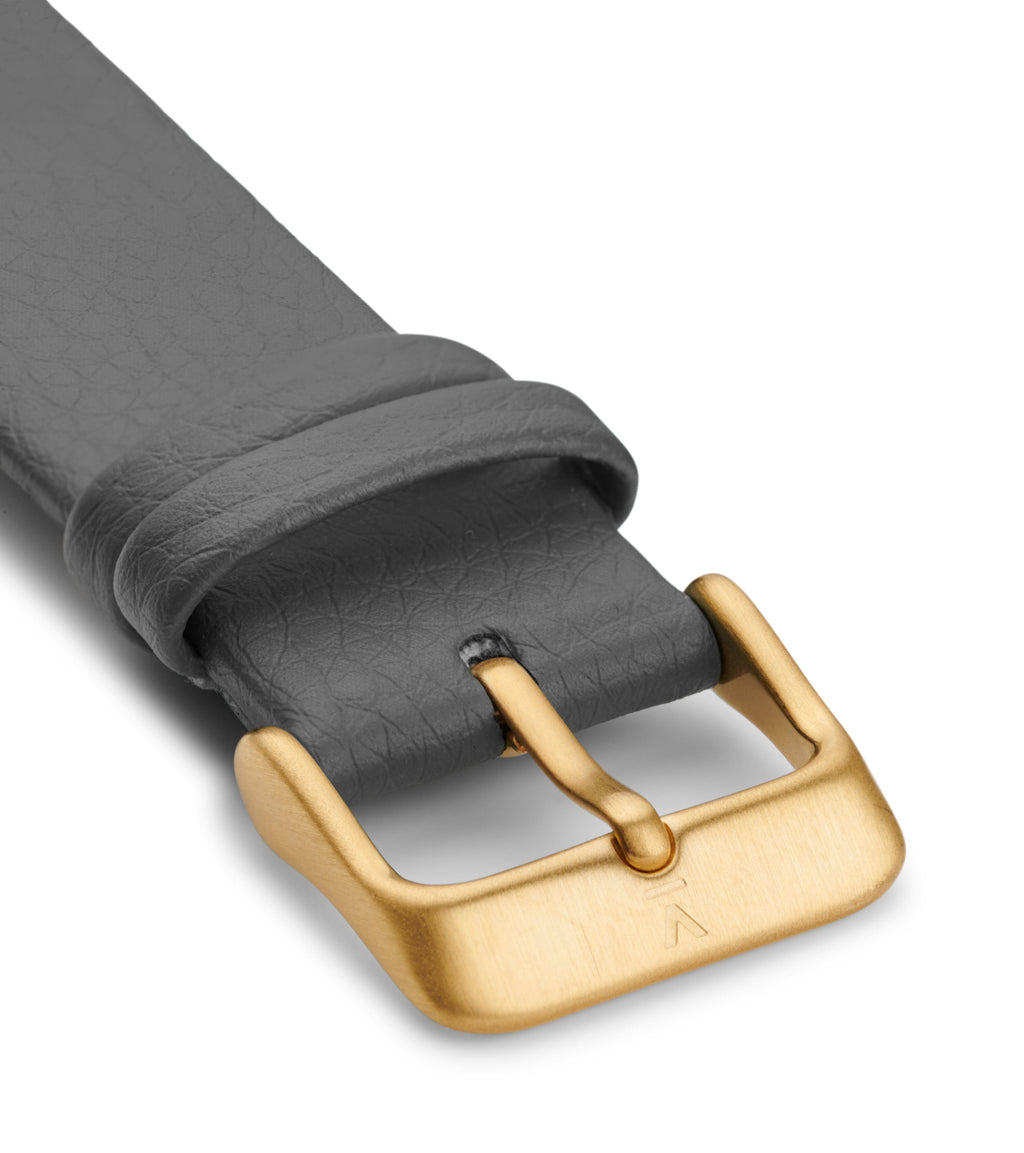 SLATE GREY WITH BRUSHED GOLD BUCKLE | 20MM