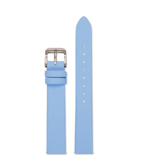 Sky blue with brushed silver buckle | 16mm