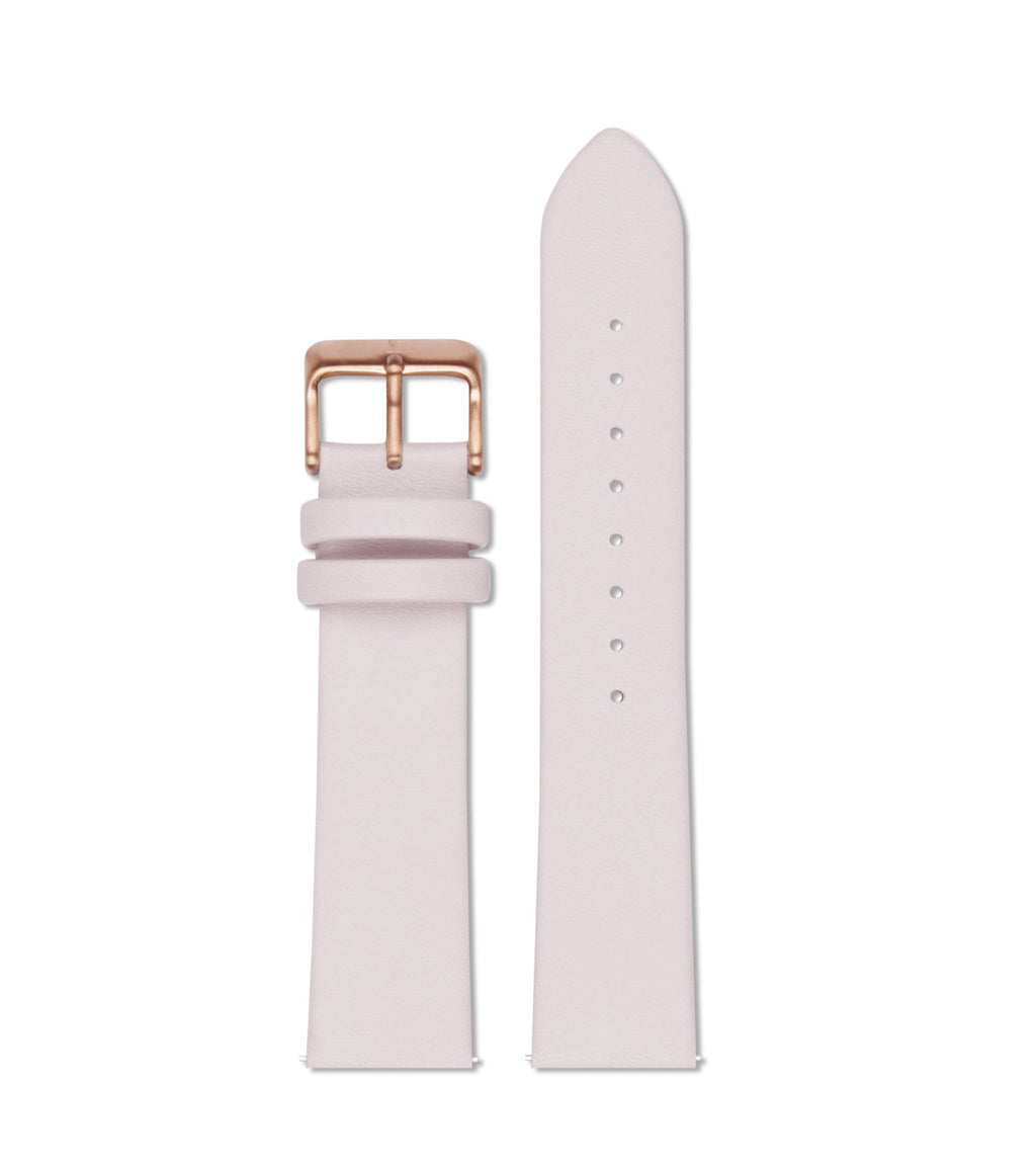 Light grey with brushed rose gold buckle | 20mm