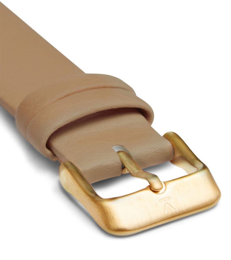 Tan with brushed gold buckle | 18mm