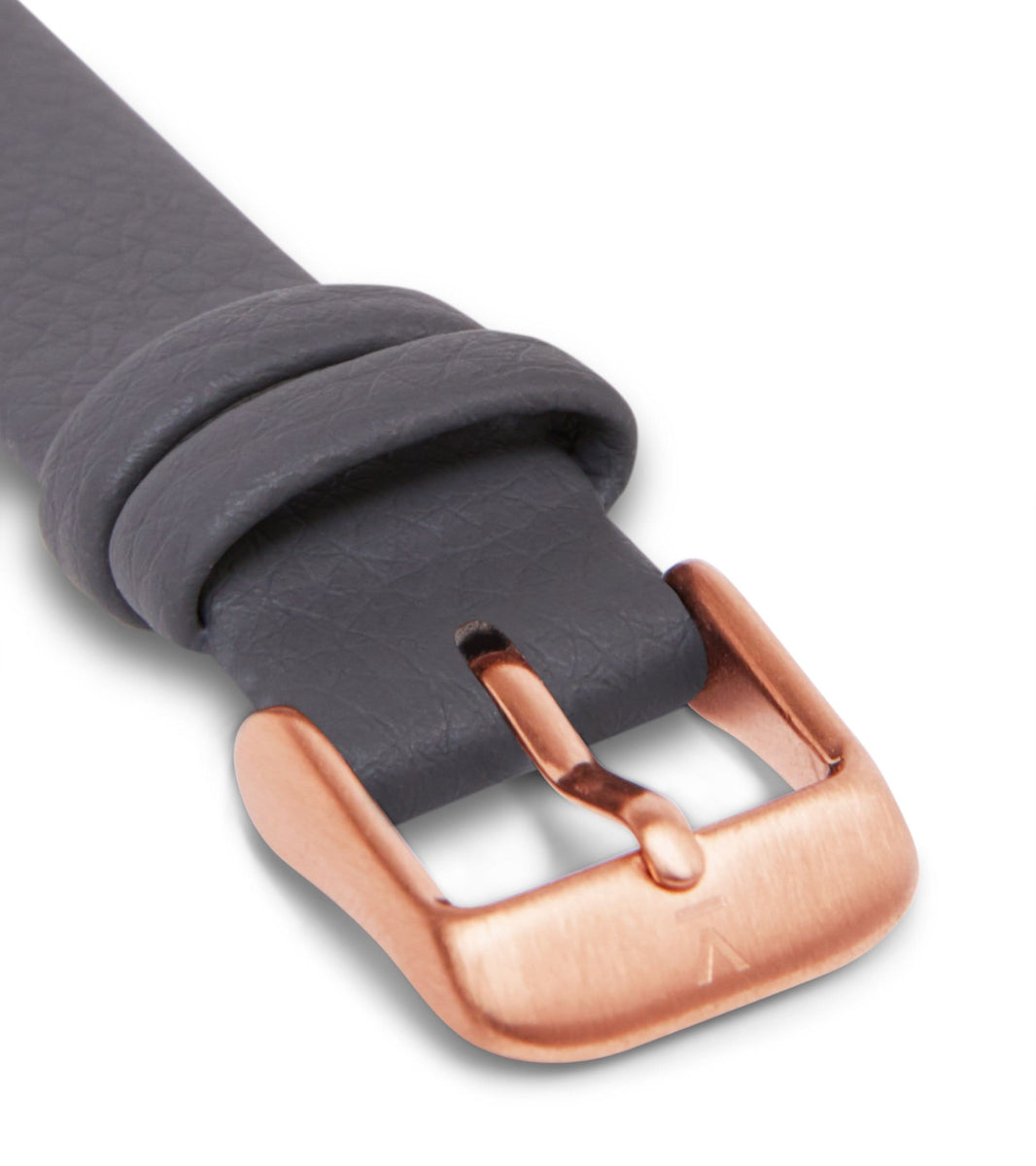 Slate grey with brushed rose gold buckle | 16mm